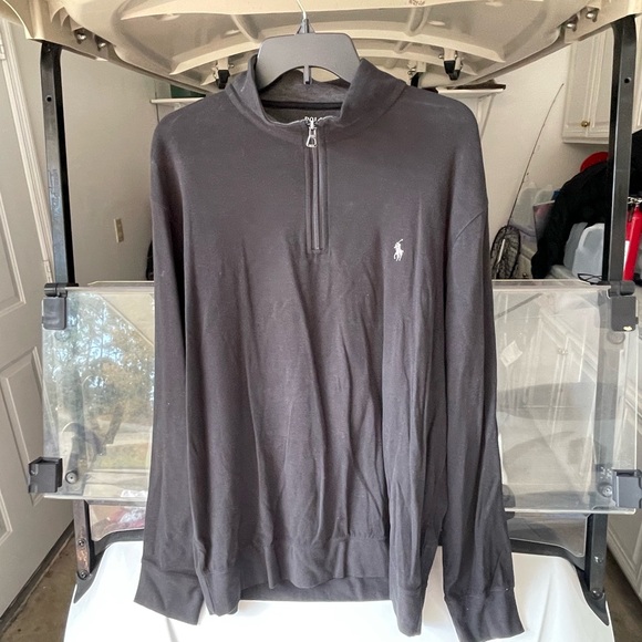 Polo by Ralph Lauren Charcoal Quarter-Zip Pullover - Picture 1 of 2